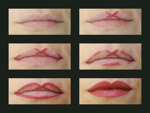 绘制唇部轮廓的简单方法