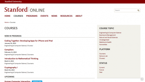 Stanford en ligne