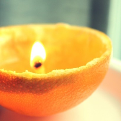 橙色蜡烛