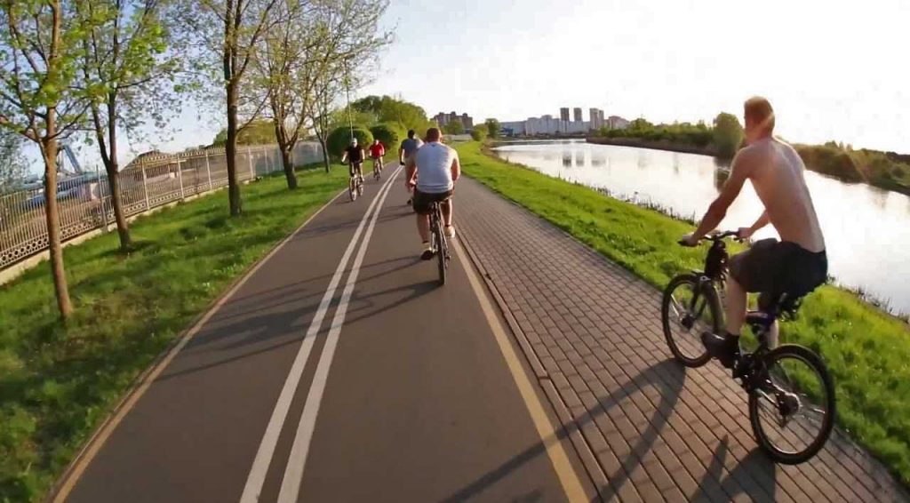 Biciklističke staze i trčanje parkovi u Minsku