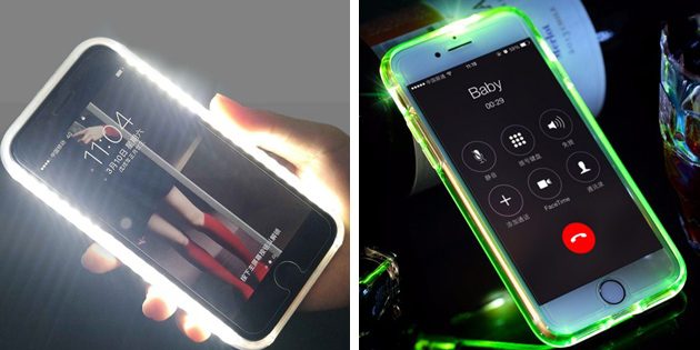 A legjobb esetek az iPhone számára: Cover with illumination