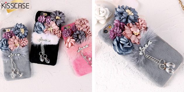 Cheap iPhone cases: Pouch with fur