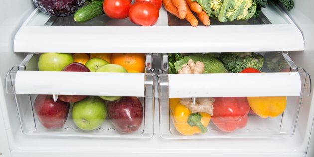 Kasser til opbevaring af frugt og grøntsager i køleskabet