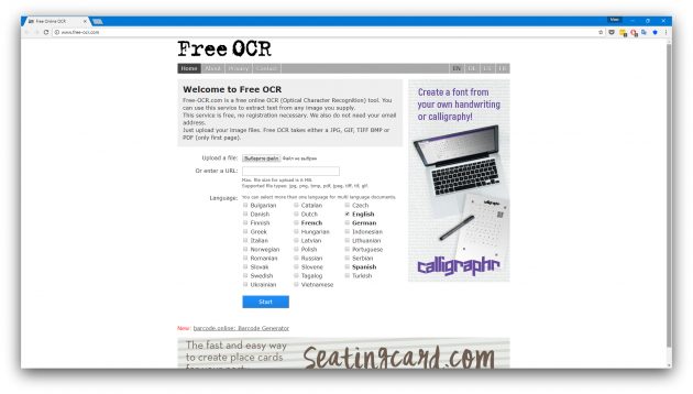 זיהוי טקסט: חינם OCR