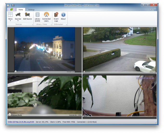 Program til videoovervågning: Netcam Studio