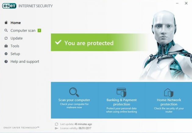 Antivirus for Windows 10: ESET Internet Security 10
