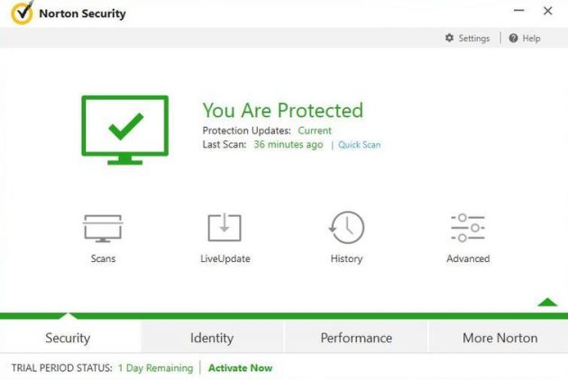 Antivirus for Windows 10: Norton Security