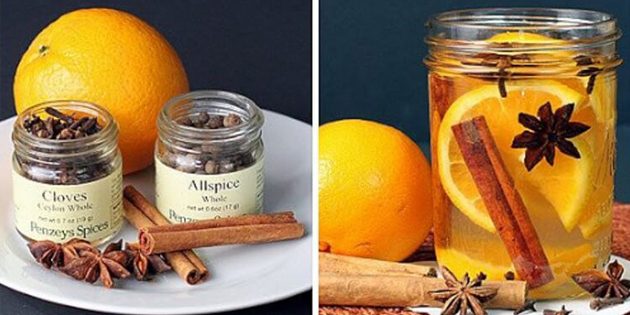 естествени аромати за дома: Аромат от портокал, канела, карамфил и анасон