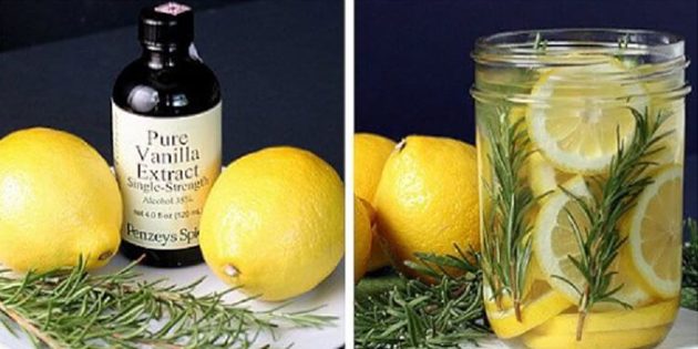 естествени аромати за дома: Аромат на лимон, розмарин и ванилия