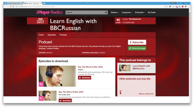 Podcasty pro výuku angličtiny: Učte se anglicky s BBCRussian
