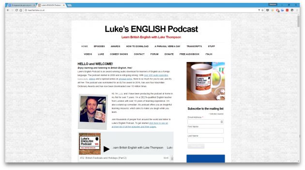 podcastit englanniksi: Luke's English Podcast