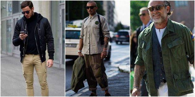 Мъжка мода 2018: Външни джобове