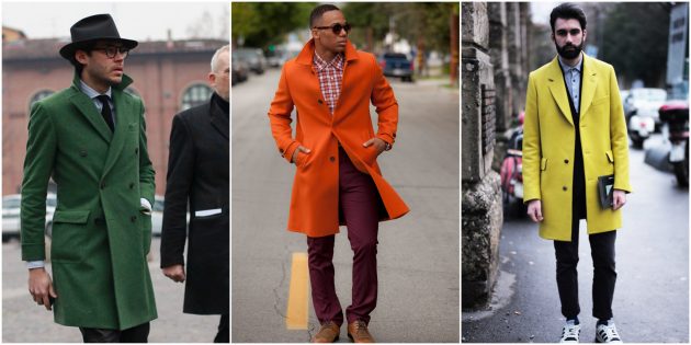 Мъжка мода 2018: Цветни палта