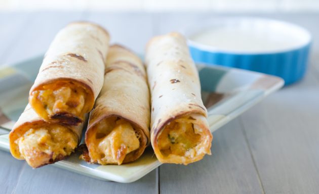 Takitos with chicken and cheese