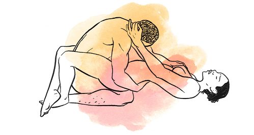 Най-добри секс пози: Жената лежеше