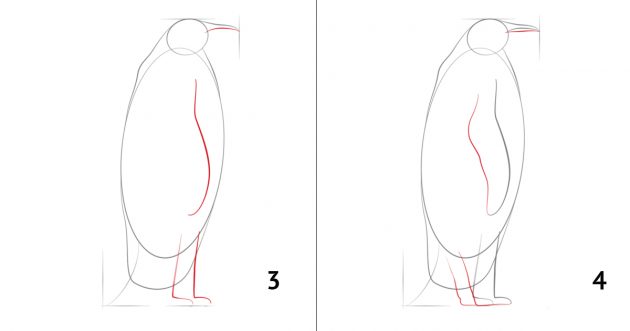 Jak nakreslit tučňáka