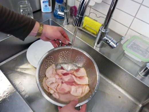 Mytí slaniny - experimentální podskupiny