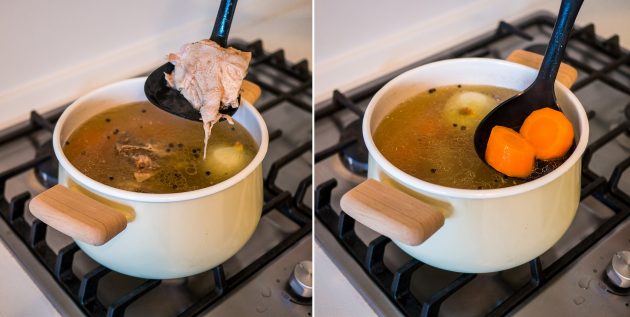 Kako kuhati pileća juha: dobiti piletinu i povrće