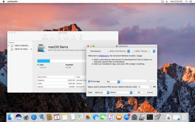 Запишете разпространението на носителя в macOS