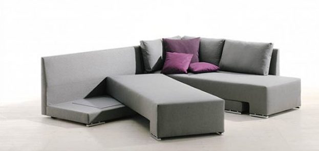 Wie wähle ich ein Sofa: Sofa mit Schwenkmechanismus