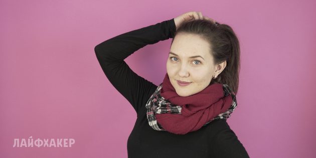 Sådan slipses et halstørklæde: Kontrasterende snor