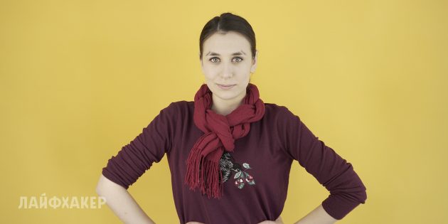 Hvordan man laver et tørklæde: Halskæde