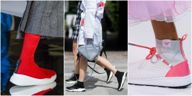 Muodikkaat lenkkarit 2018: Sneakers-sukat