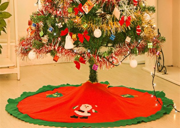 Productos de Año Nuevo: una alfombra para un árbol de Navidad