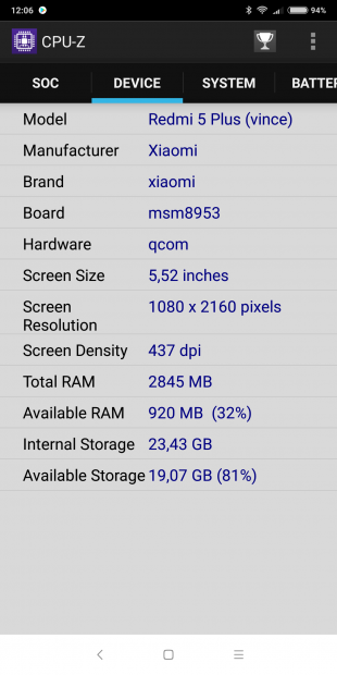 Xiaomi Redmi 5 Plus: specifications