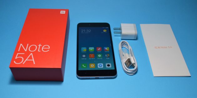 Xiaomi Redmi Note 5a: paquete