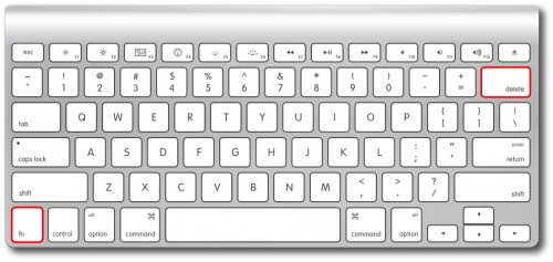 功能键删除，退格键苹果键盘