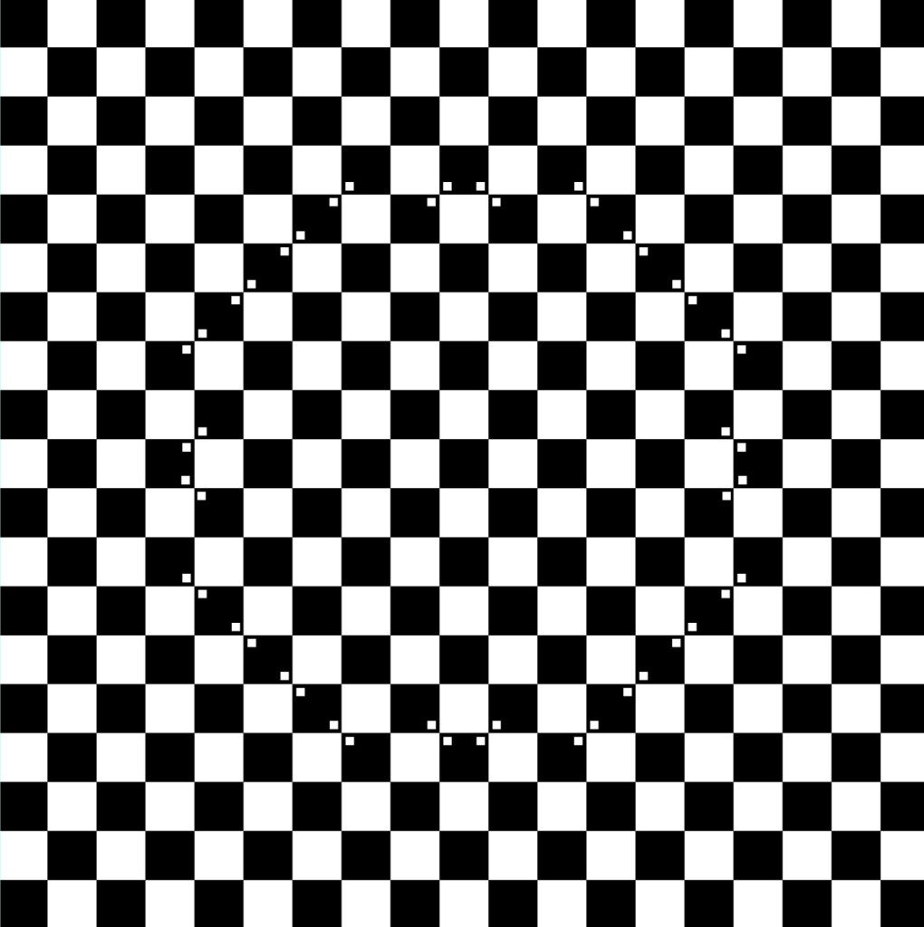 Illusions d'optique. Terrain d'échecs